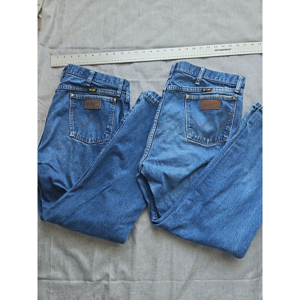 Wrangler Mens‎ 40x30 47MWZPW Set of 2 Blue Jeans Cowboy Fit Rodeo Western